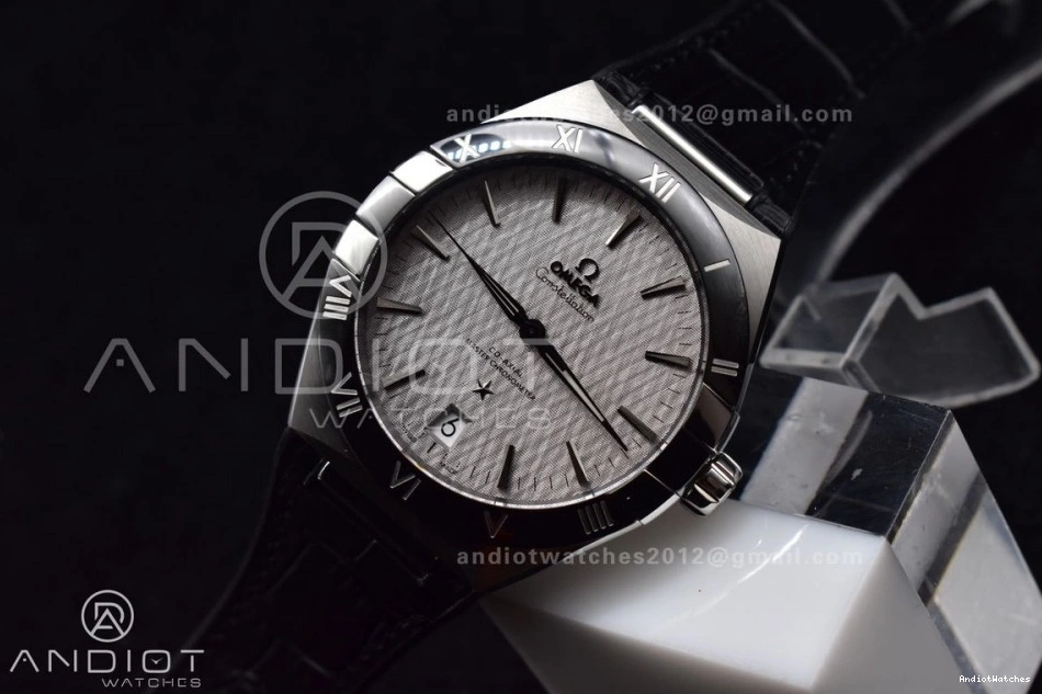 418 Gummy Dial Sophisticated Super Edition Strap A8900 Gray SS 1:1 Black Best on Constellation SBF Clone 0409